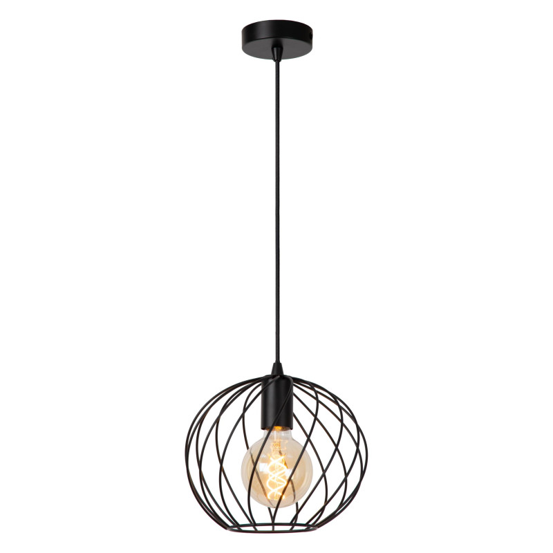 Lucide DANZA - Suspension - Ø 25 cm - 1xE27 - Noir