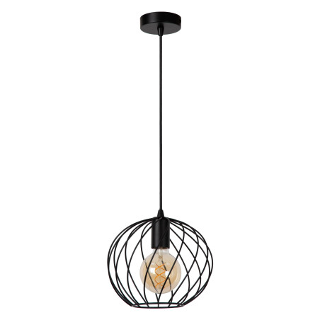 Lucide DANZA - Suspension - Ø 25 cm - 1xE27 - Noir