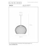 Lucide DANZA - Suspension - Ø 40 cm - 1xE27 - Noir