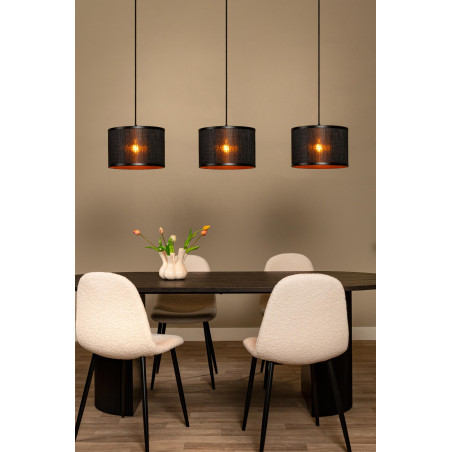 Lucide TAGALOG - Suspension - Ø 40 cm - 3xE27 - Noir - Essential