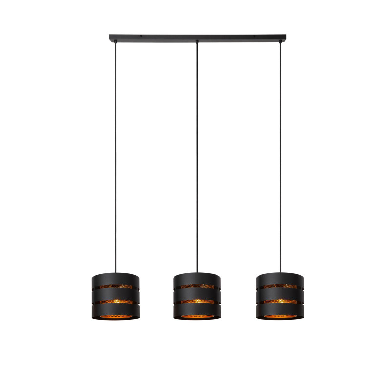 Lucide ROSAS - Suspension - 3xE27 - Noir