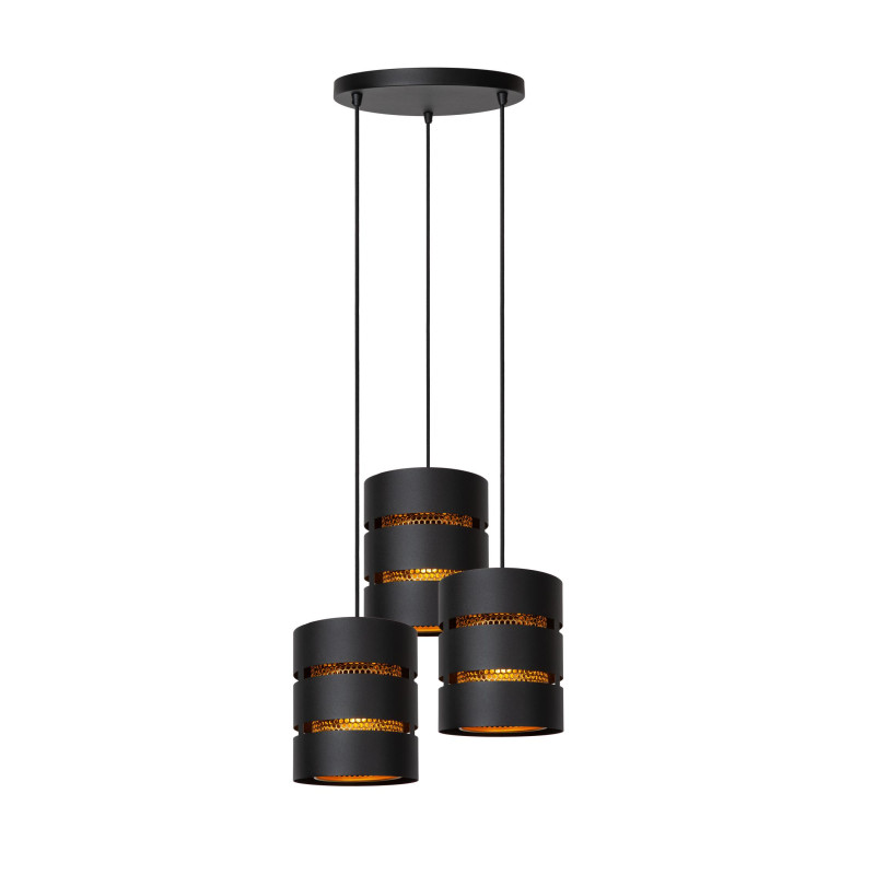 Lucide ROSAS - Suspension - Ø 43 cm - 3xE27 - Noir