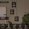 Lucide ROSAS - Suspension - Ø 43 cm - 3xE27 - Noir