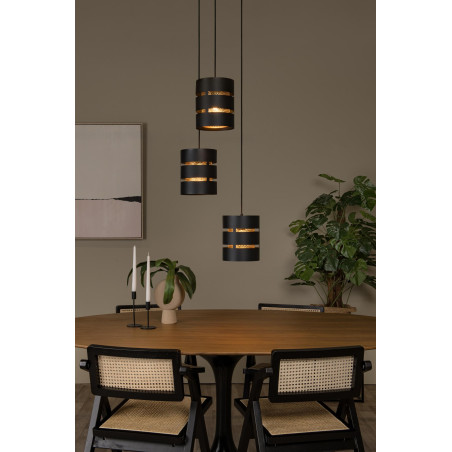 Lucide ROSAS - Suspension - Ø 43 cm - 3xE27 - Noir
