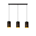 Lucide ALMELO - Suspension - 3xE27 - Noir - L 92 x P 15 x H 150 cm