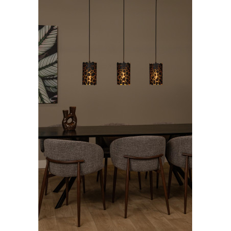 Lucide ALMELO - Suspension - 3xE27 - Noir - L 92 x P 15 x H 150 cm