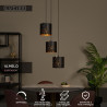 Lucide ALMELO - Suspension - 3xE27 - Noir - L 45 x P 45 x H 165 cm