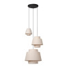 Lucide TRIBUTE - Suspension - Ø 76 cm - 3xE27 - Convient aux mezzanines et plafonds hauts - Crème