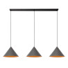 Lucide SPITZE - Suspension - 3xE27 - Gris - Vibes