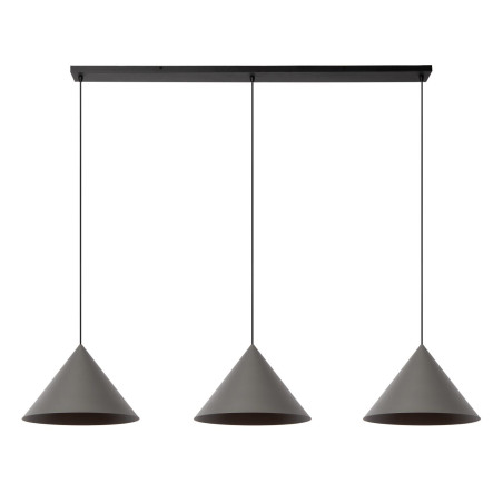 Lucide SPITZE - Suspension - 3xE27 - Gris - Vibes