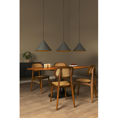 Lucide SPITZE - Suspension - 3xE27 - Gris - Vibes
