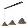 Lucide SPITZE - Suspension - 3xE27 - Gris - Vibes