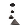 Lucide SPITZE - Suspension - Ø 68 cm - 3xE27 - Convient aux mezzanines et plafonds hauts - Gris - Vibes