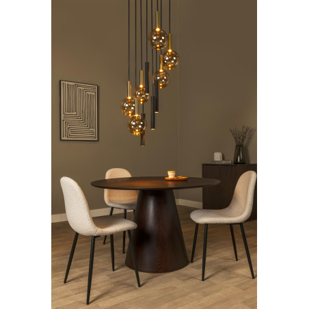 Lucide JOSIANE - Suspension - Ø 55 cm - 6xG9 - Convient aux mezzanines et plafonds hauts - Noir - Vibes