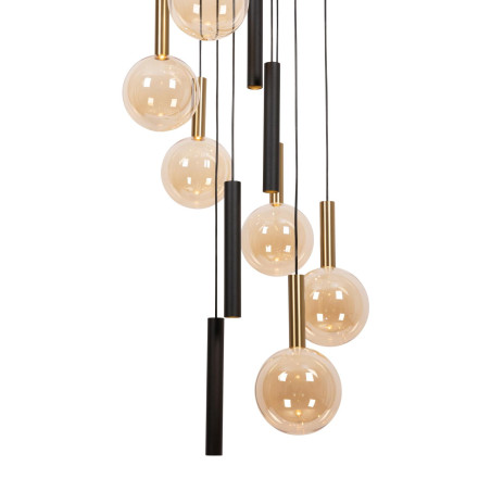 Lucide JOSIANE - Suspension - Ø 55 cm - 6xG9 - Convient aux mezzanines et plafonds hauts - Noir - Vibes
