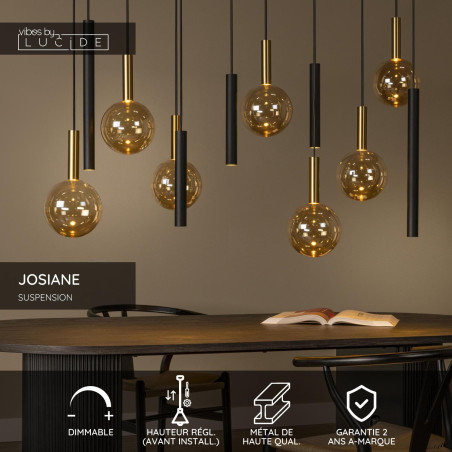 Lucide JOSIANE - Suspension - 7xG9 - Noir - Vibes