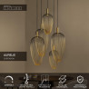 Lucide AURELIE - Suspension - 5xGU10 (MR11) - Convient aux mezzanines et plafonds hauts - Or - Vibes