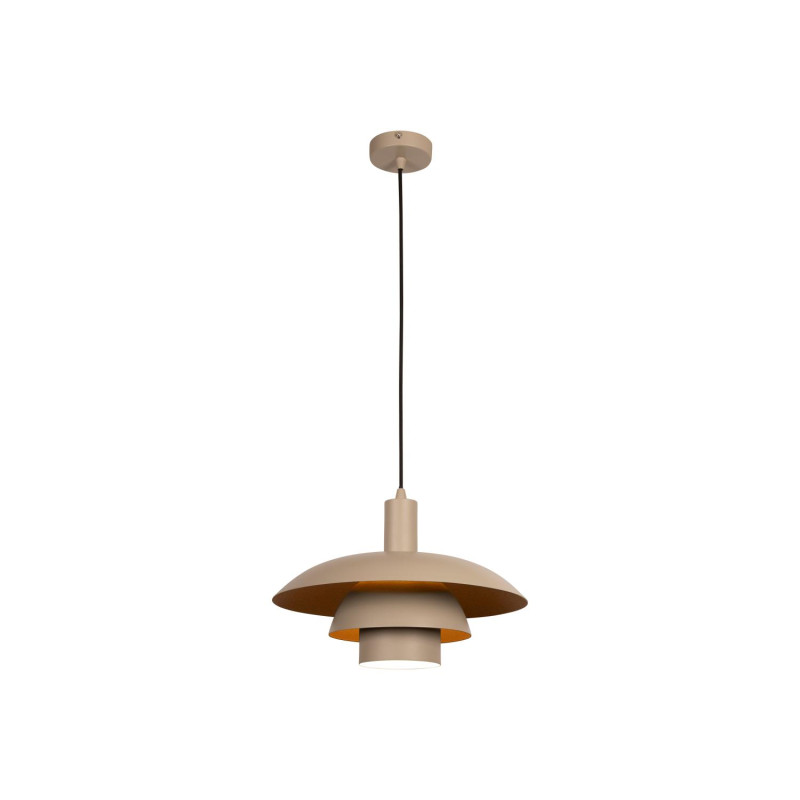 Lucide BRUNO - Suspension - Ø 38 cm - 1xE27 - Taupe - Essential
