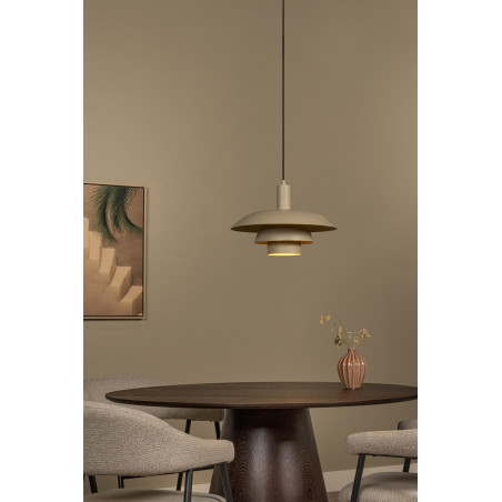 Lucide BRUNO - Suspension - Ø 38 cm - 1xE27 - Taupe - Essential