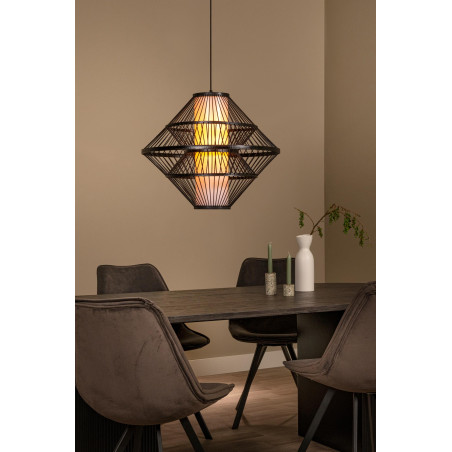 Lucide PASQUINO - Suspension - Ø 60 cm - 1xE27 - Noir - Essential - Réf. 21445/60/30