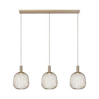 Lucide ESTEREL - Suspension - 3xGU10 (MR11) - Taupe - Essential - L 116 x P 25 x H 156 cm