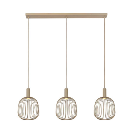 Lucide ESTEREL - Suspension - 3xGU10 (MR11) - Taupe - Essential - L 116 x P 25 x H 156 cm