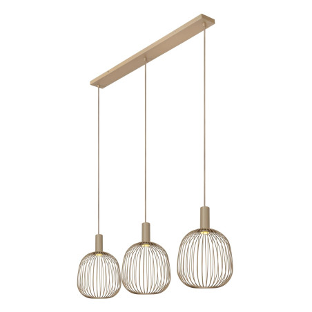 Lucide ESTEREL - Suspension - 3xGU10 (MR11) - Taupe - Essential - L 116 x P 25 x H 156 cm