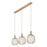 Lucide ESTEREL - Suspension - 3xGU10 (MR11) - Taupe - Essential - L 116 x P 25 x H 156 cm