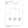 Lucide ESTEREL - Suspension - 3xGU10 (MR11) - Taupe - Essential - L 116 x P 25 x H 156 cm