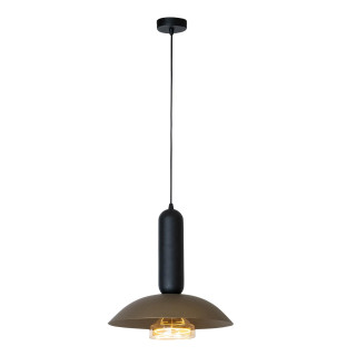 Lucide GRANTHAM - Suspension - Ø 40 cm - 1xE27 - Café - Essential
