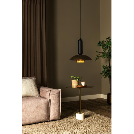 Lucide GRANTHAM - Suspension - Ø 40 cm - 1xE27 - Café - Essential