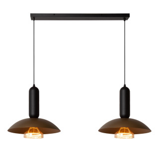 Lucide GRANTHAM - Suspension - 2xE27 - Café - Essential