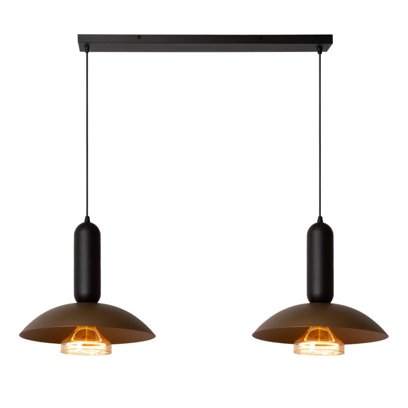 Lucide GRANTHAM - Suspension - 2xE27 - Café - Essential