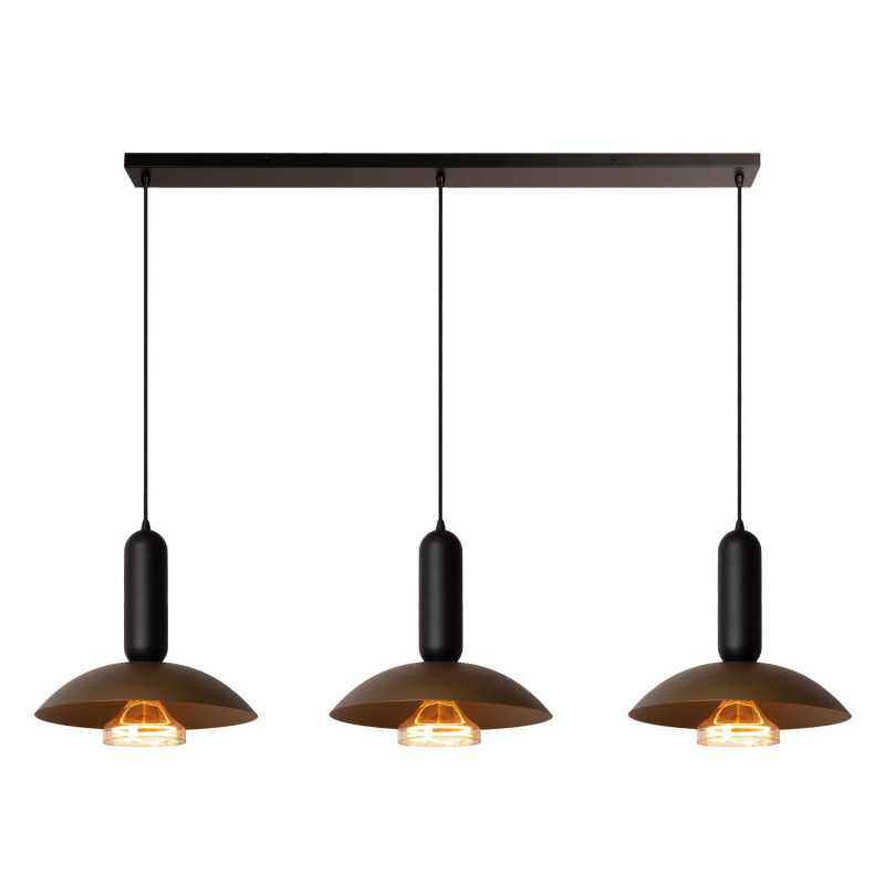 Lucide GRANTHAM - Suspension - 3xE27 - Café - Essential