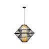 Lucide PASQUINO - Suspension - Ø 60 cm - 1xE27 - Noir - Essential - Réf. 21449/60/30