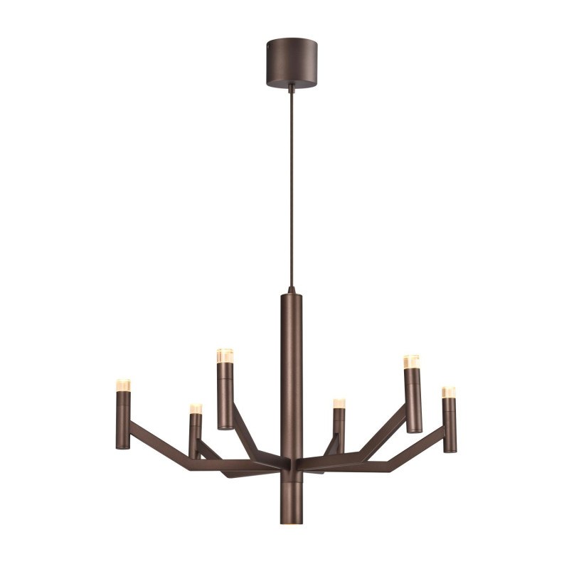 Lucide WELLINGTON - Suspension - Ø 60 cm - LED Dim. - G9 - 2700K - Café - Vibes