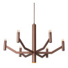 Lucide WELLINGTON - Suspension - Ø 60 cm - LED Dim. - G9 - 2700K - Café - Vibes