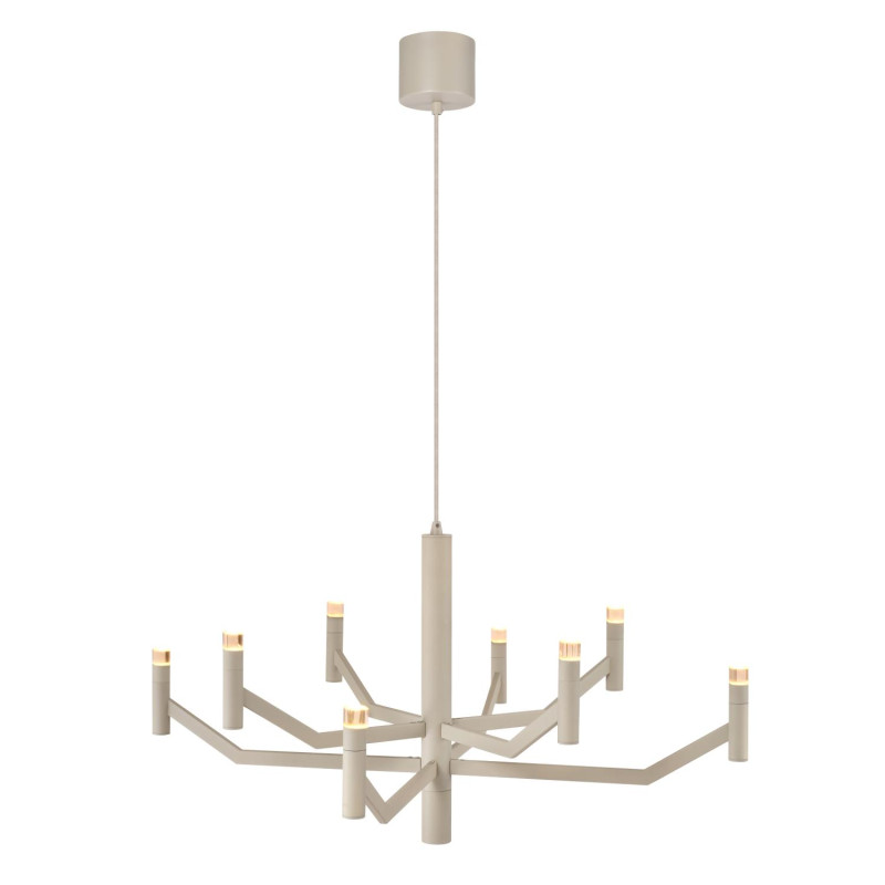 Lucide WELLINGTON - Suspension - Ø 80 cm - LED Dim. - G9 - 2700K - Taupe - Vibes