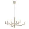 Lucide WELLINGTON - Suspension - Ø 80 cm - LED Dim. - G9 - 2700K - Taupe - Vibes