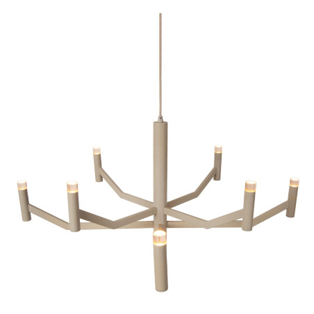 Lucide WELLINGTON - Suspension - Ø 80 cm - LED Dim. - G9 - 2700K - Taupe - Vibes