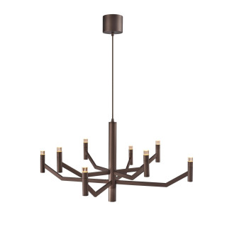Lucide WELLINGTON - Suspension - Ø 80 cm - LED Dim. - G9 - 2700K - Café - Vibes
