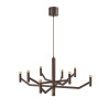 Lucide WELLINGTON - Suspension - Ø 80 cm - LED Dim. - G9 - 2700K - Café - Vibes