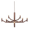 Lucide WELLINGTON - Suspension - Ø 80 cm - LED Dim. - G9 - 2700K - Café - Vibes