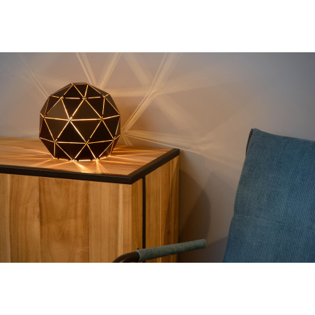 Lucide OTONA - Lampe de table - Ø 25 cm - 1xE27 - Noir