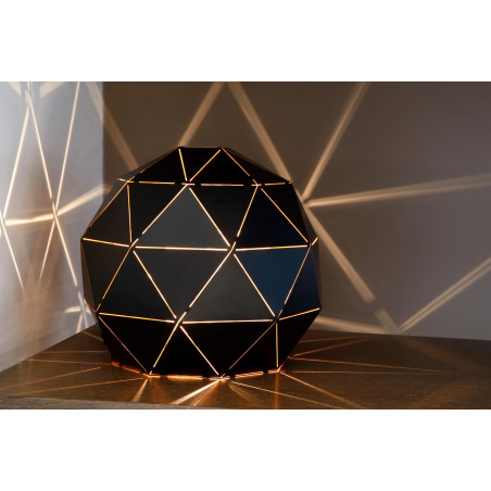 Lucide OTONA - Lampe de table - Ø 25 cm - 1xE27 - Noir