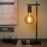 Lucide LEANNE - Lampe de table - 1xE27 - Noir