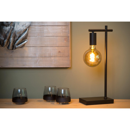 Lucide LEANNE - Lampe de table - 1xE27 - Noir