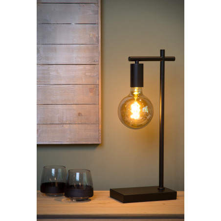 Lucide LEANNE - Lampe de table - 1xE27 - Noir