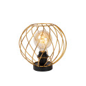 Lucide DANZA - Lampe de table - Ø 25 cm - 1xE27 - Or Mat / Laiton