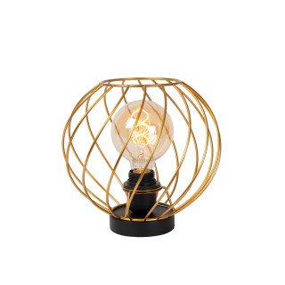 Lucide DANZA - Lampe de table - Ø 25 cm - 1xE27 - Or Mat / Laiton